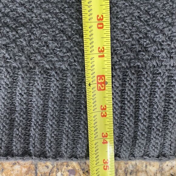 Marble Gray Mohair Blend Longline Button Closure Vest - Picture 11 of 11